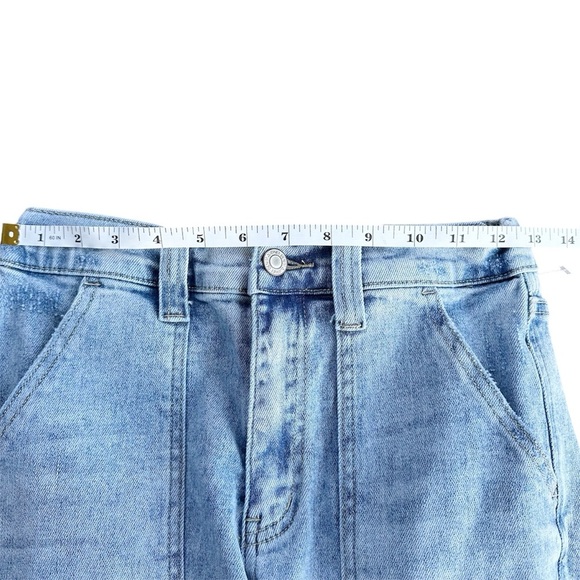 Vervet Flying Monkey Super High Rise Devin Cargo Dad Jeans Light Wash 26 T5926 - Picture 6 of 11